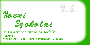 noemi szokolai business card